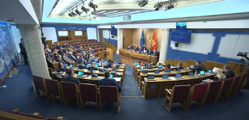 Sa današnje sjednice (Foto: Skupština Crne Gore/Jutjub)