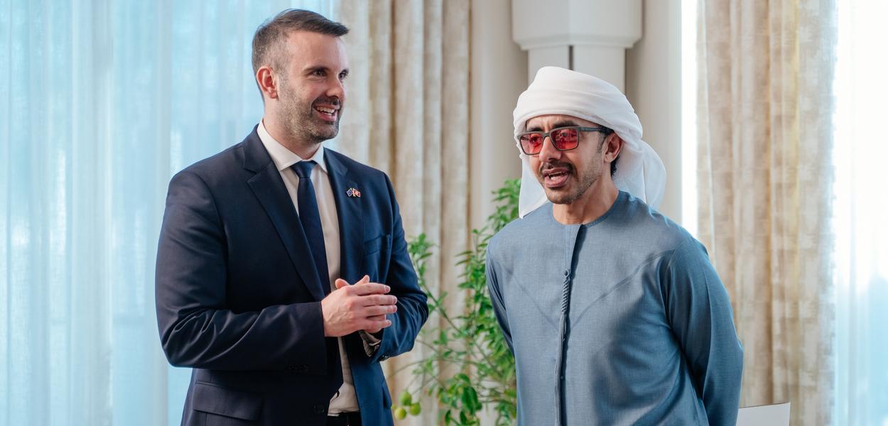 Spajić sa Šeikom Abdulahom Bin Zajed Al Nahjanom (Foto: Vlada Crne Gore)