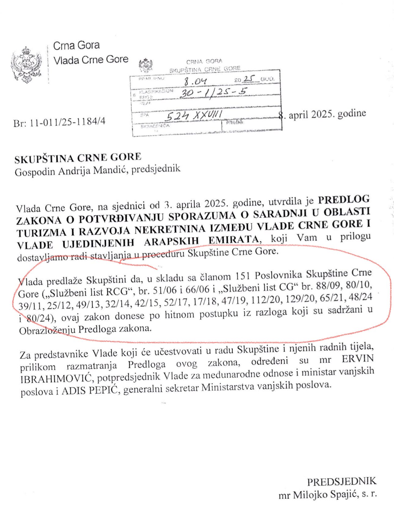 Gaf Spajić Sporazum