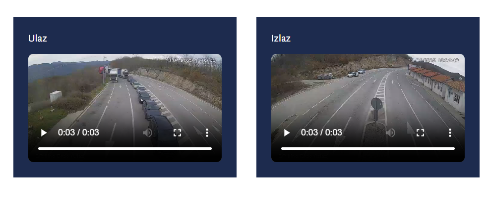 POPODNEVNI ,,GLASAČKI TURISTI" IZ TREBINJA: Screenshot sa kamere na GP Ilino Brdo 