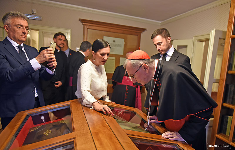 Cetinje, 28. jun 2018: Miodrag Vlahović, Pjetro Parolin, Aleksandar Bogdanović