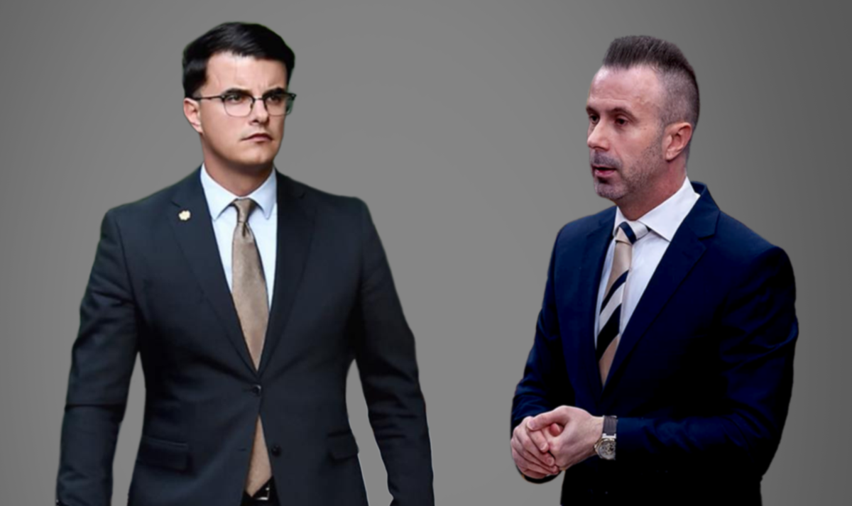 POLITIČKI PARTNERI I SUPARNICI: Danilo Šaranović i Boris Bogdanović (Foto: Ilustracij: T.METĐONAJ )