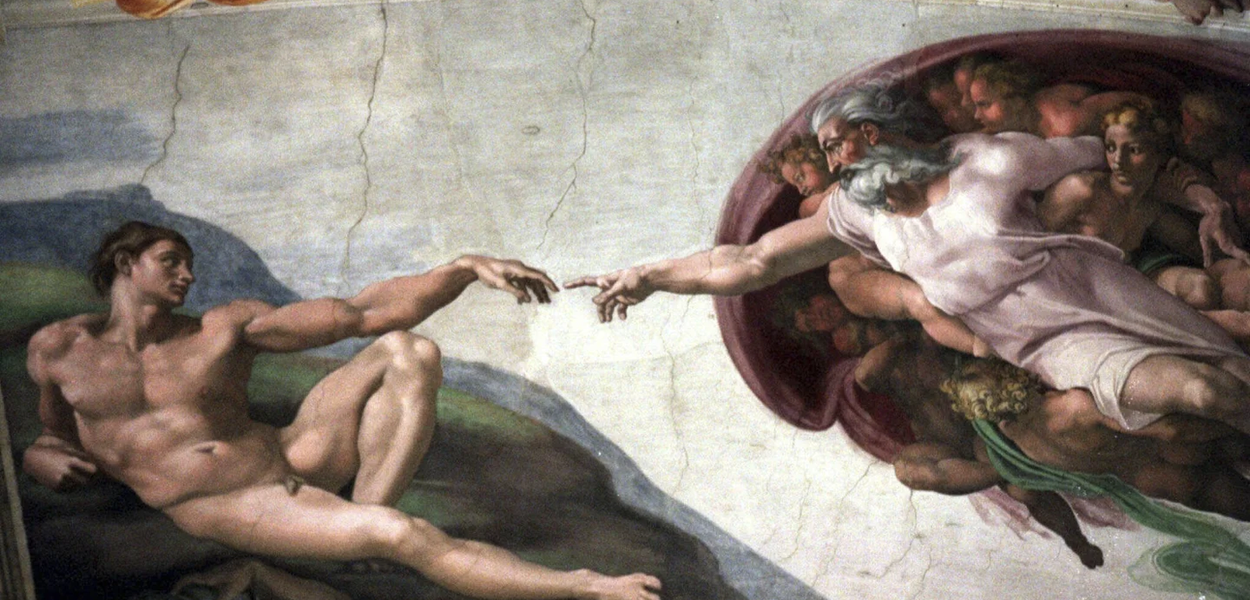 Arhivska fotografija MIkelanđelovog "Stvaranja" na plafonu Sikstinske kapele u Vatikanu (Foto: AP Photo)