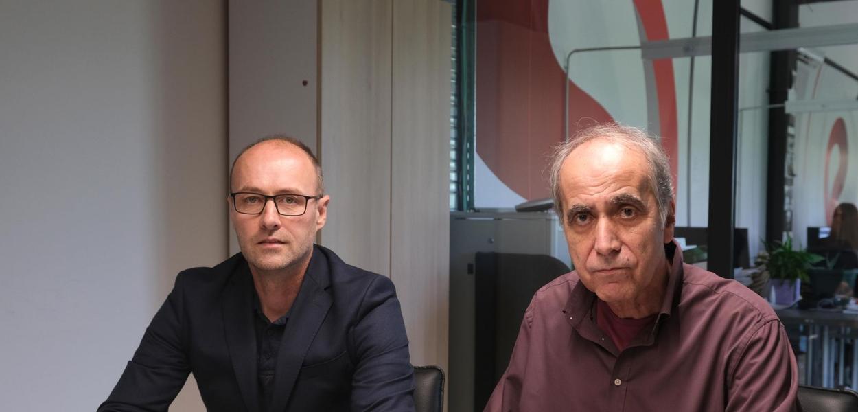 Izvršni diektor UZOR-a Danko Jokanović i urednik TV E Draško Đuranović