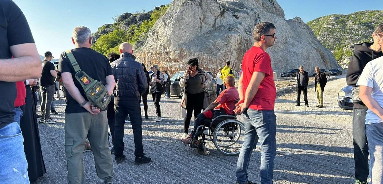 Sa današnje blokade (Foto: Portal ETV/Duško Mihailović)