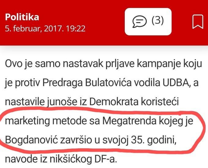 ,,ISTINA" IZ DEMOKRATSKOG FRONTA: Informacija da je Bogdanović završio Univerzitet Megatrend