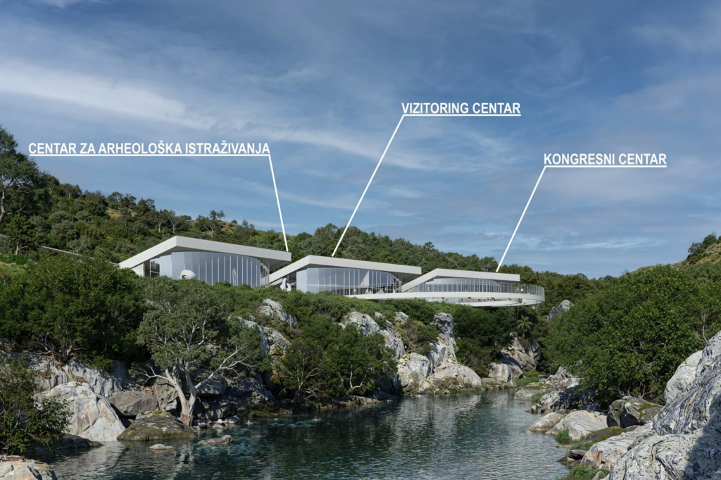 idejno rješenje Centra za posjetioce kraj Duklje