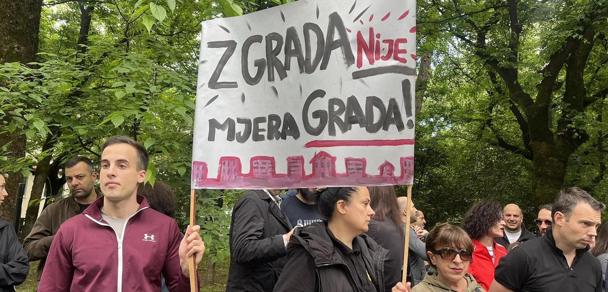 Sa protesta u Beogradskoj ulici (Foto: Portal ETV/Tamara Klikovac )
