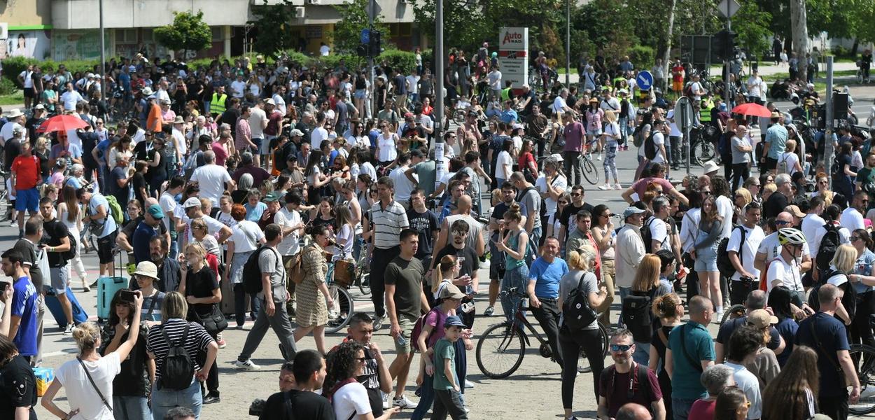 Sa jednog od protesta u Novom Sadu (Foto: Nova.rs)