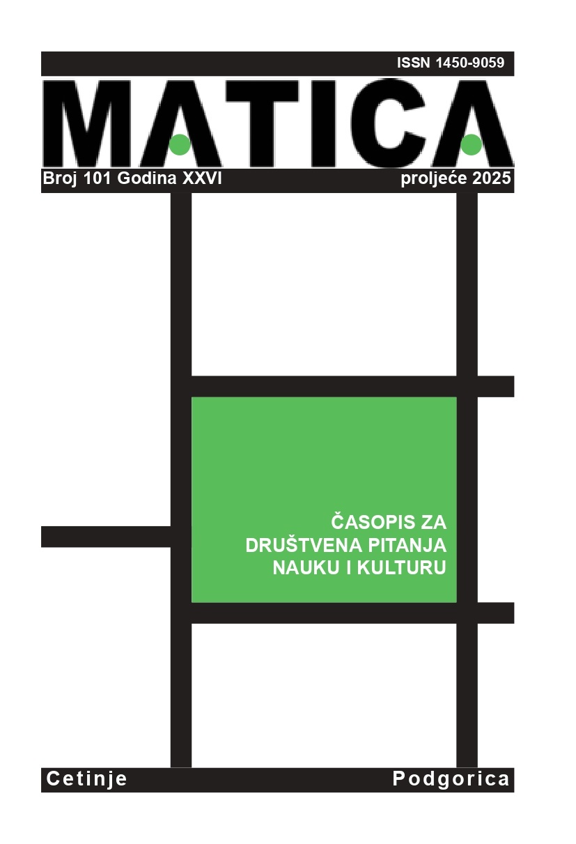 Naslovna strana novog izdanja Matice crnogorske (Foto: Matica crnogorska)