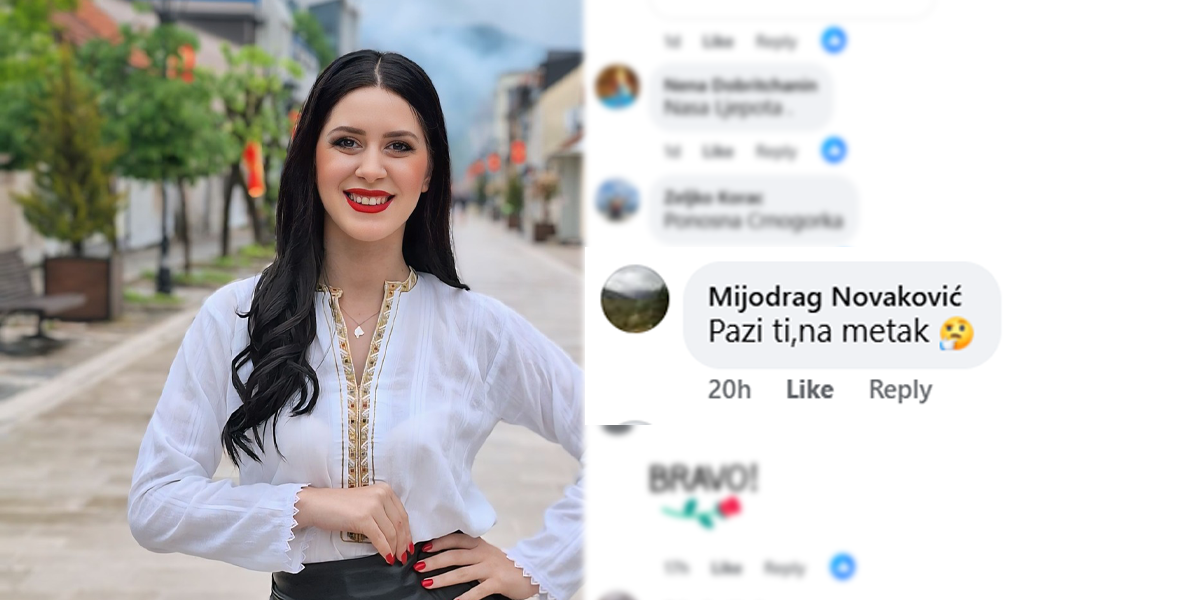 Prijetnja upućena novinarki Televizije E Itani Kaluđerović na Fejsbuku (Foto: Portal ETV)