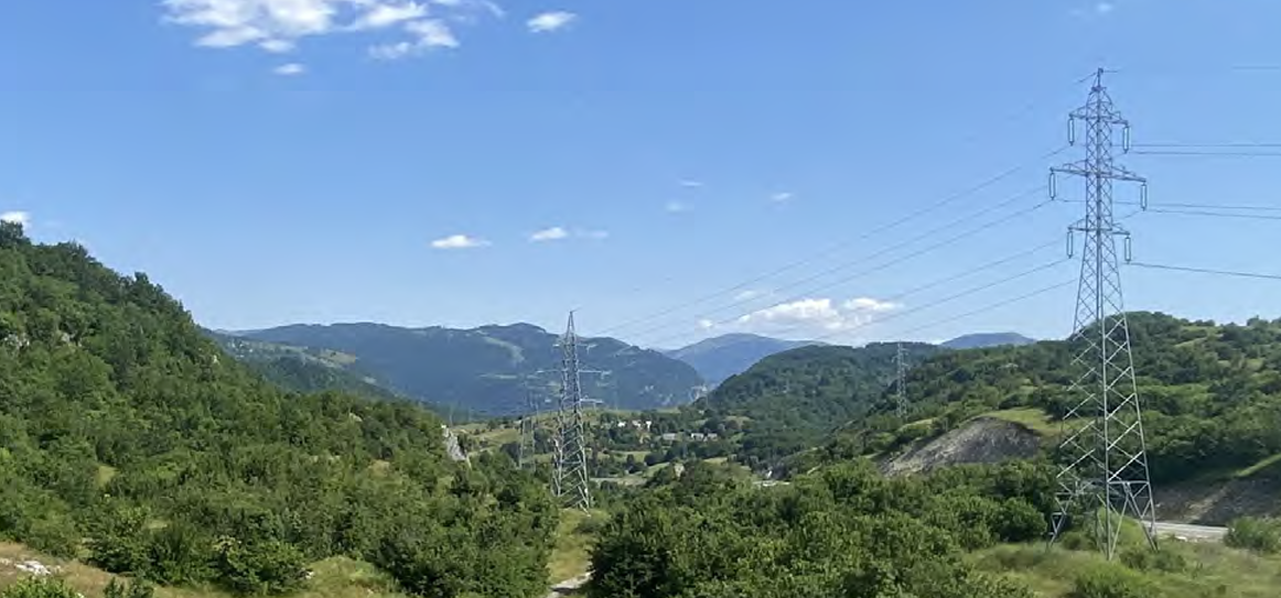 Prikaz dalekovoda za povezivanje vjetroelektrane sa trafostanicom Brezna (Foto: Alcazar Energy)