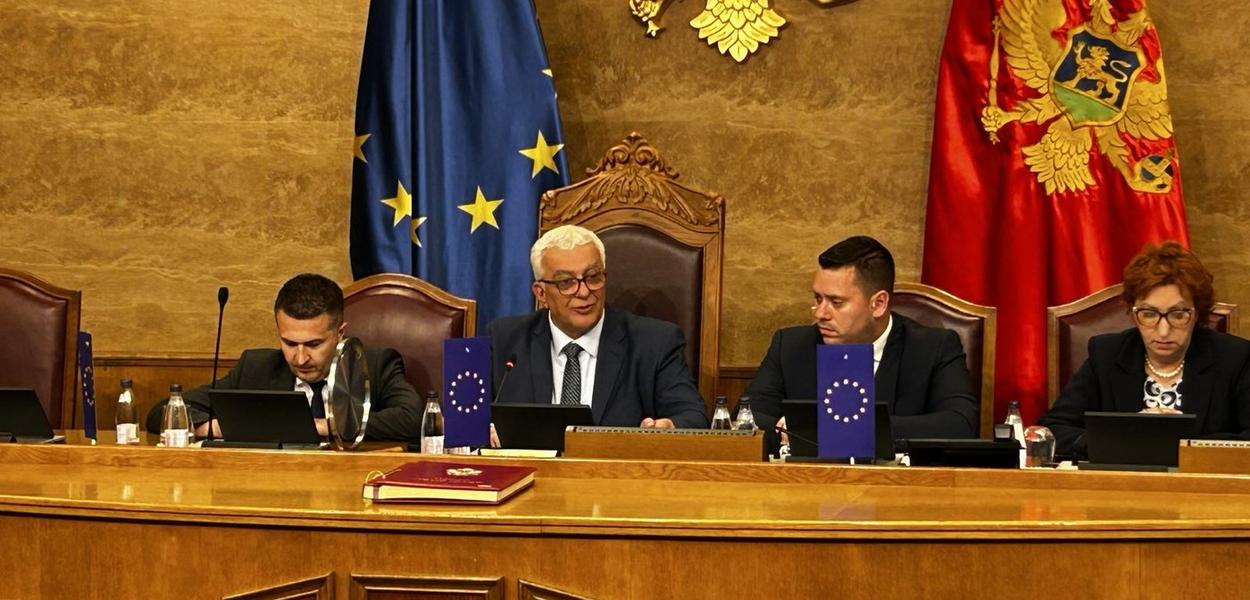 Mandić na današnjoj sjednici (Foto: Portal ETV/Duško Mihailović)