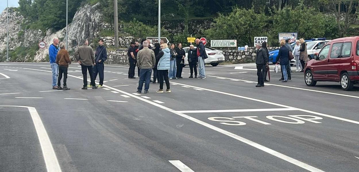 Blokada na Kruševom ždrijelu, 29.5.2025. (Foto: Portal ETV)