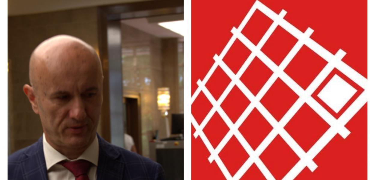 Miodrag Laković i logo MANS-a (Foto: Antena M)