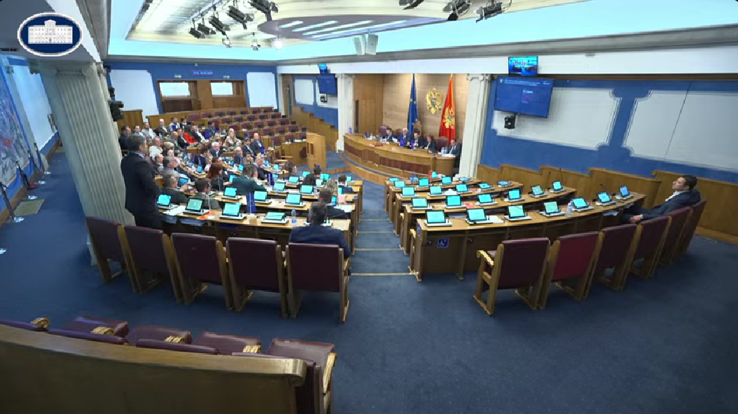 Sa sjednice Skupštine (Foto: Skupština Crne Gore/Youtube)