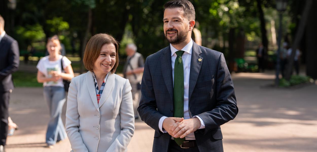 Sandu i Milatović (Foto: Kabinet predsjednika Crne Gore)