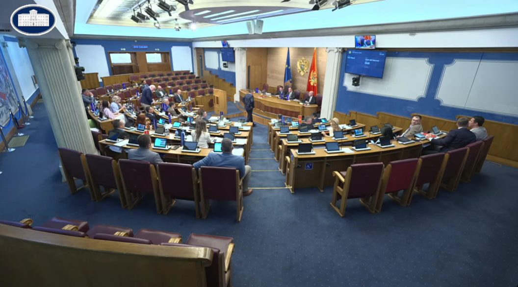Sa sjednice Skupštine (Foto: Skupština Crne Gore/Youtube)