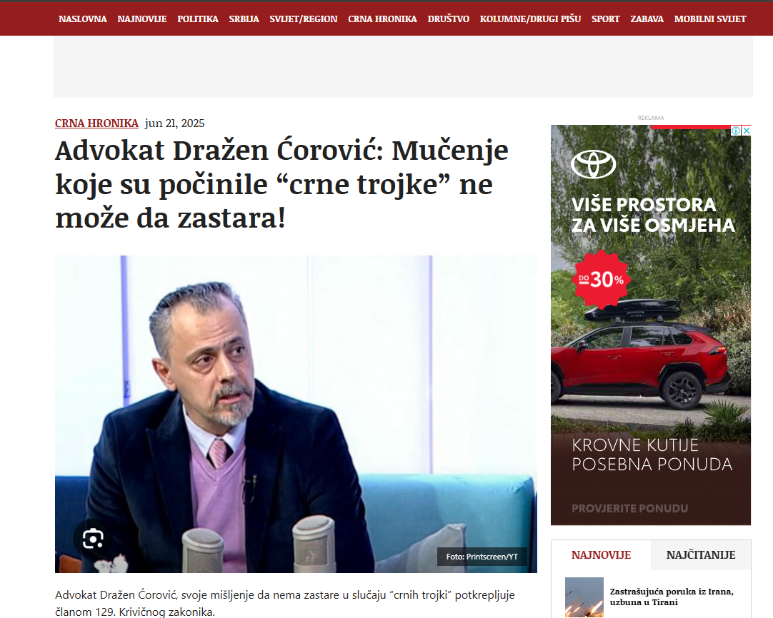 Portal Borba promijenio  fotografiju