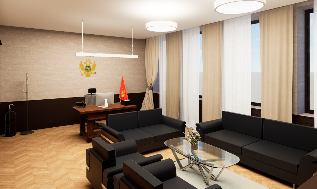 Budući izgled kabineta potpredsjednika Skupštine (Foto: Skupština Crne Gore - tenderska dokumentacija)