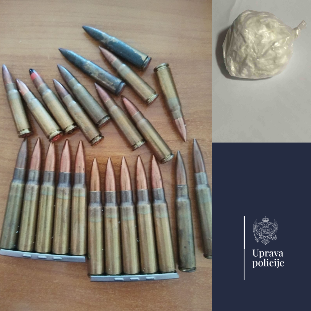 Oduzeta droga i municija (Foto: Uprava policije)