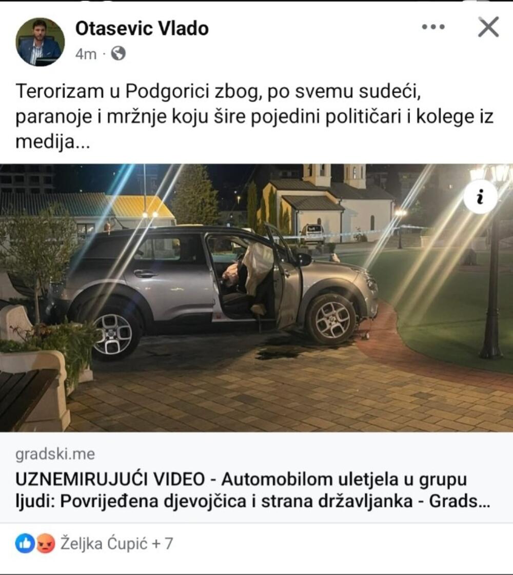 UNAPRIJED PRIPREMLJEN NAPAD: Objava Vladimira Otaševića na Fejsbuku 