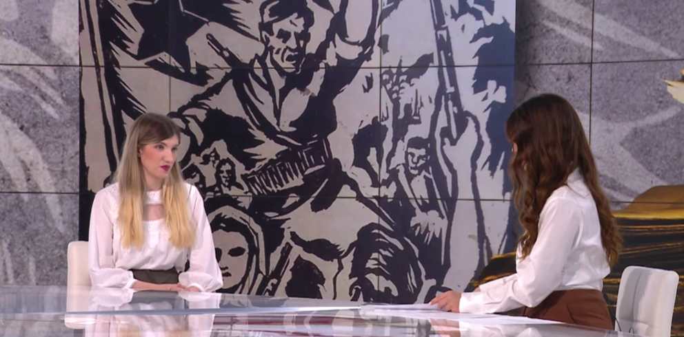 Sara Čabarkapa u emisiji "24 Sata" (Foto: TV E - stop kadar)