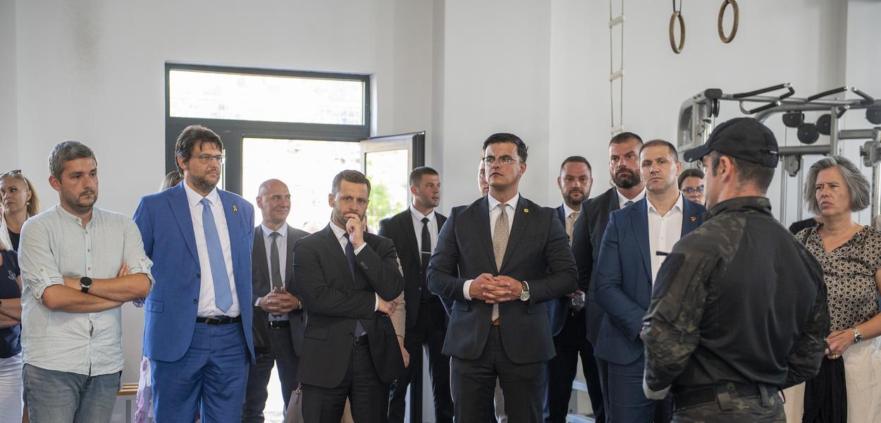 Šaranović tokom obilaska (Foto: Ministarstvo unutrašnjih poslova)