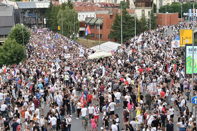 Protest u Užicu, Srbija (Foto: Nova.rs)