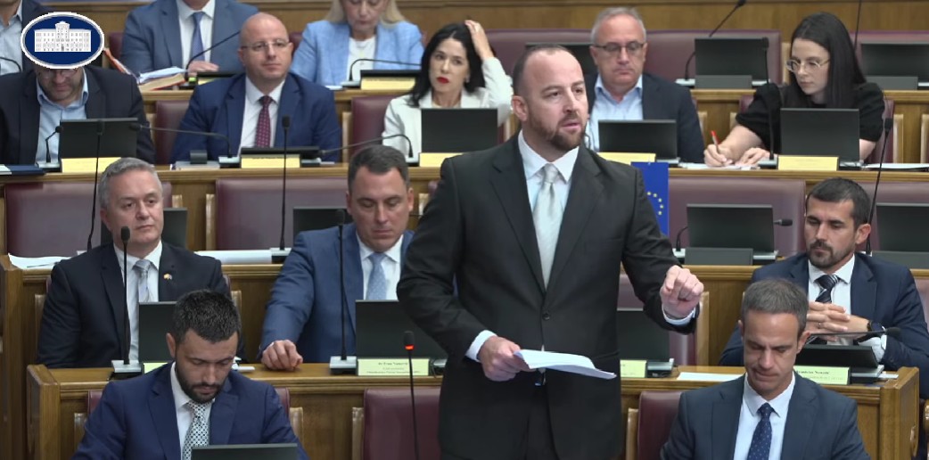 Andrija Nikolić, stop kadar (Foto: Skupština Crne Gore/Jutjub)