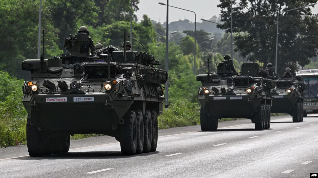 Tajlandska kraljevska vojska na ulicama 24. jula 2025. (Foto: AFP)