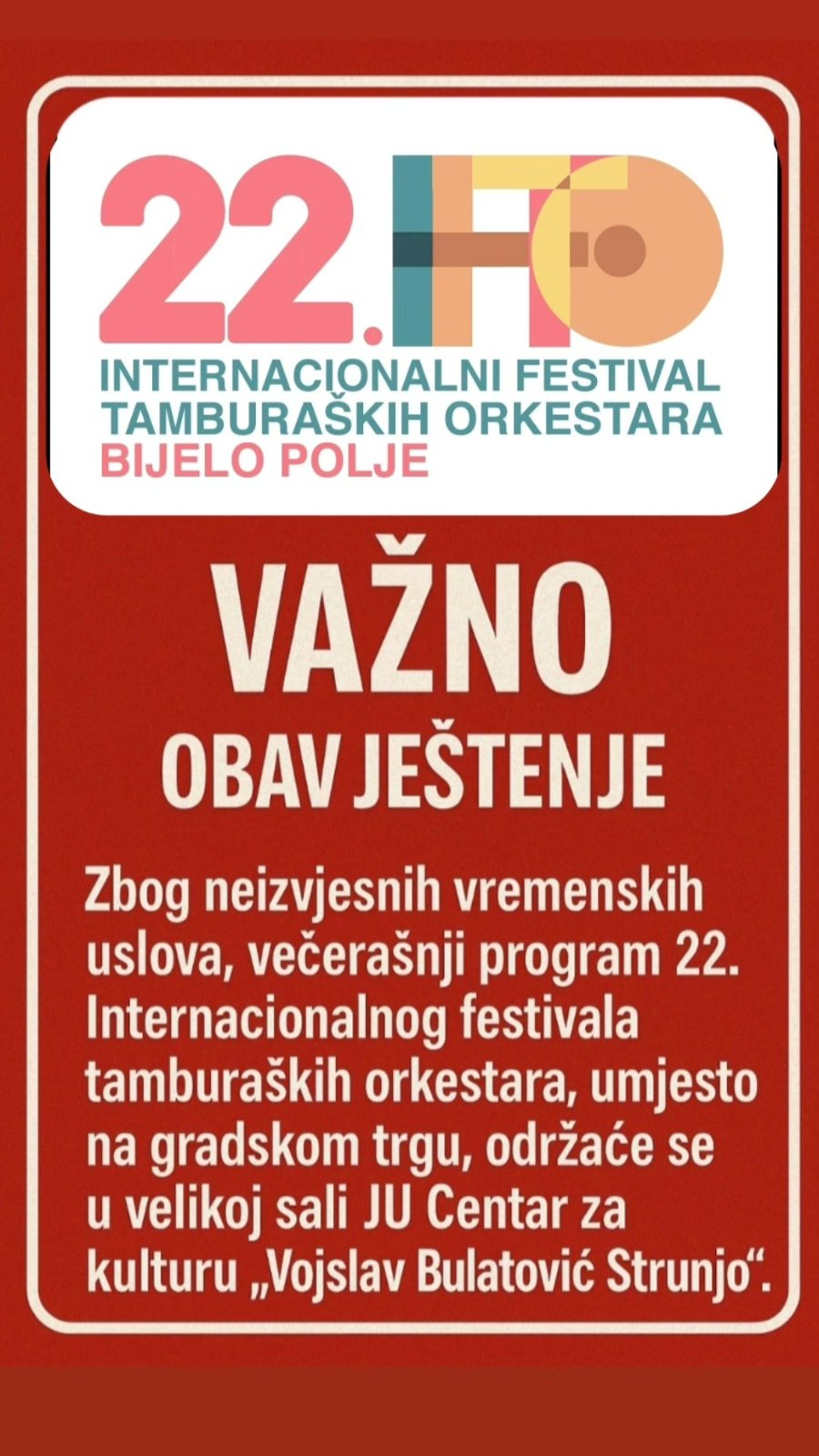 JU Centar za kulturu „Vojislav Bulatović - Strunjo” Bijelo Polje