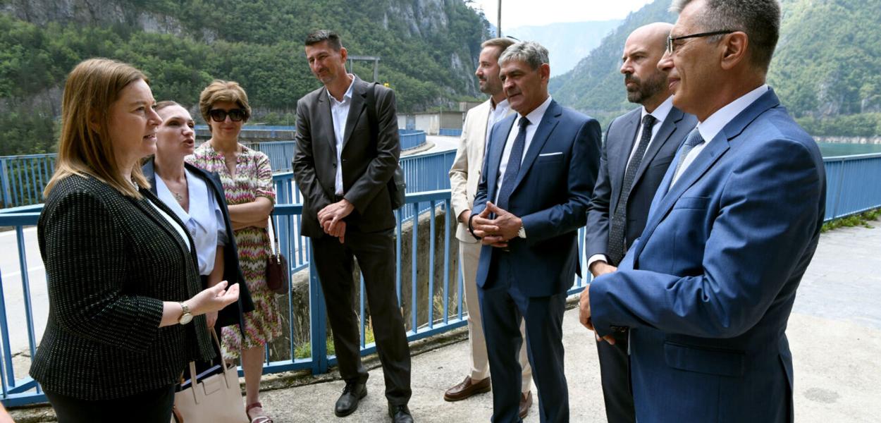 Rajzing Rajnke sa Đukanovićem u posjeti HE "Piva" (Foto: EPCG)