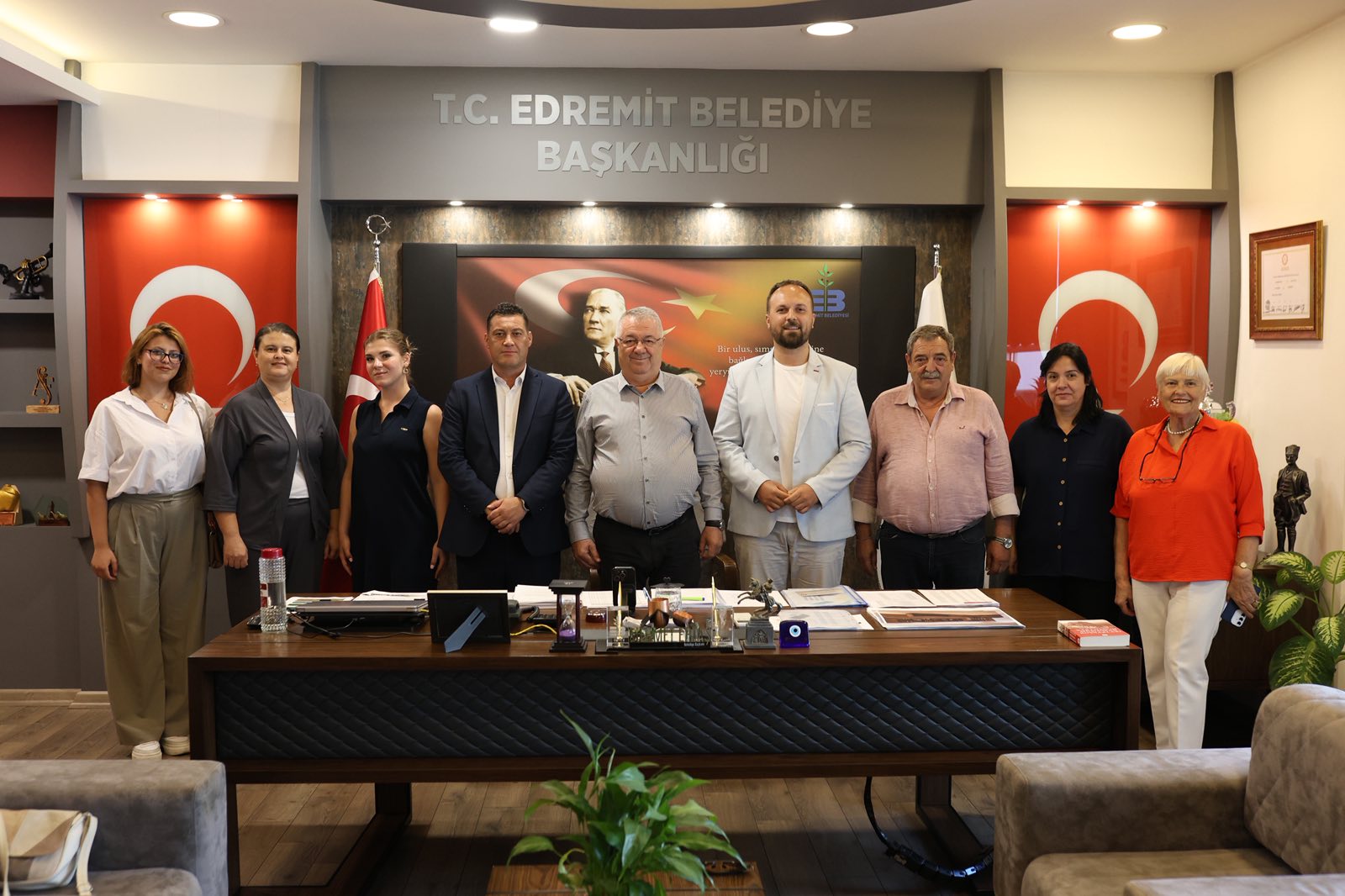 Šahman sa gradonačelnikom Edremita Mehmetom Ertašom