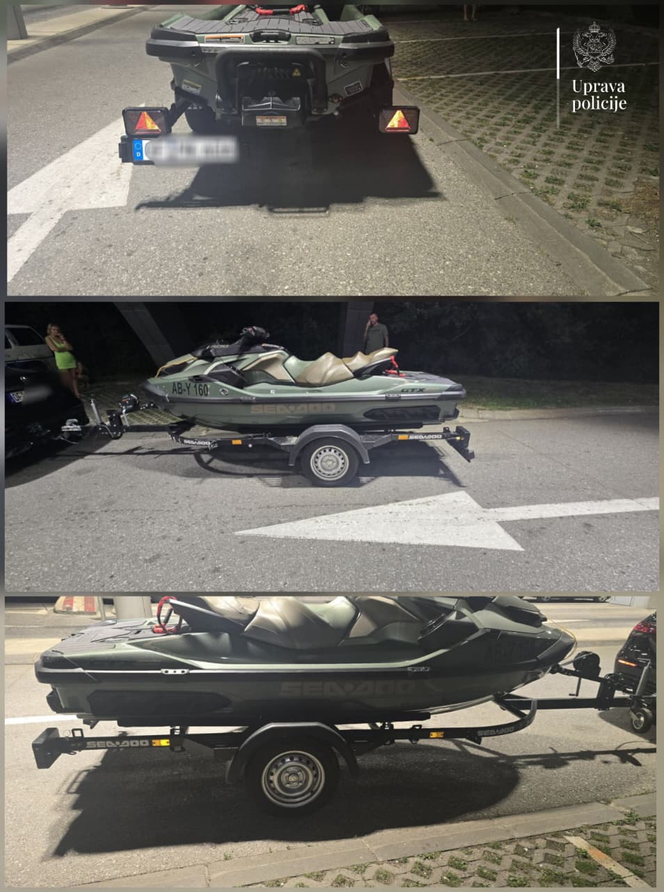 Oduzeti vodeni skuter (Foto: Uprava policije/X)