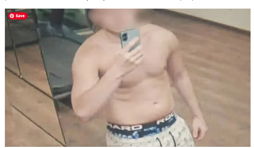 NIKOME NIJE BIO ČUDAN: ,,Jovan Galić" pravi selfi u teretani (screenshot sa nadzorne kamere) 