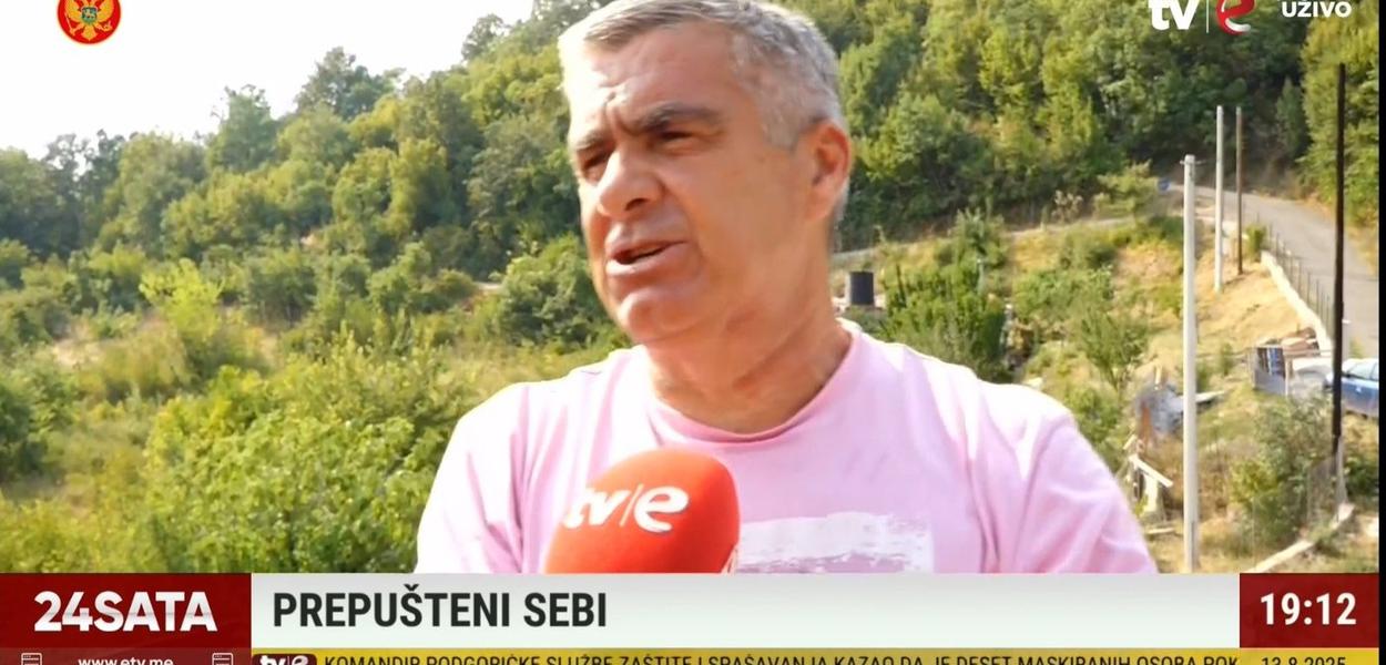 Mještanin Donjih Crnaca Saša Božović (Foto: TV E)