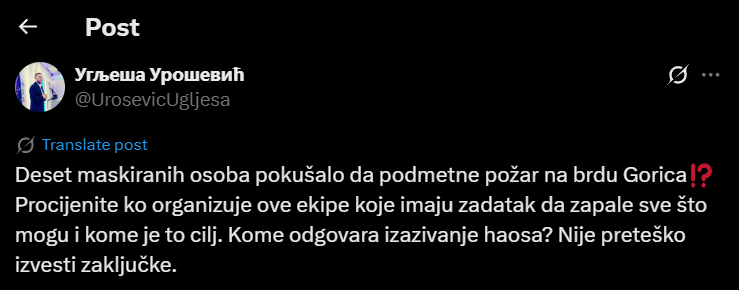 Uglješa Urošević X post