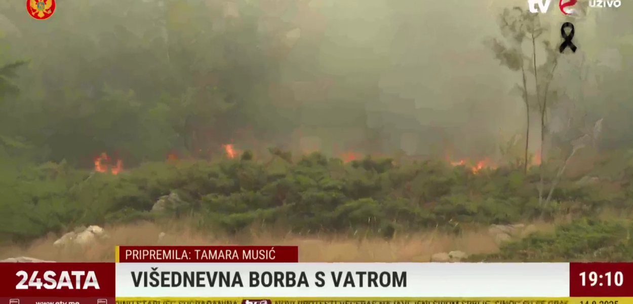 Požar u Kučima (Foto: TV E)