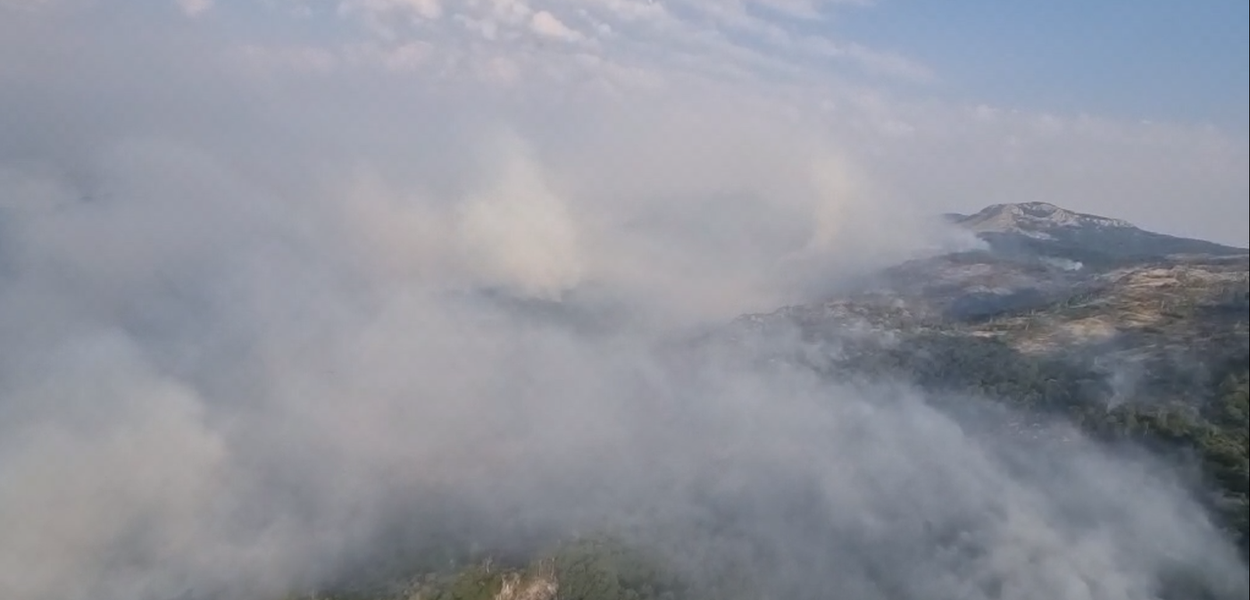 Požar u mjestu Topolovo, opština Danilovgrad (Foto: TV E)