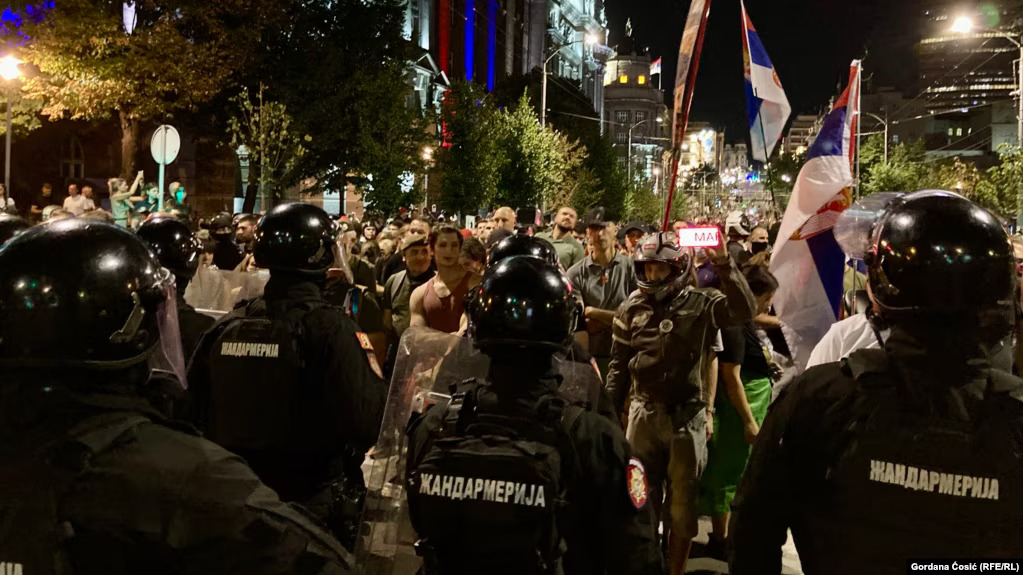 Sa jednog od protesta u Srbiji (Foto: Gordana Ćosić (RFE/RL))