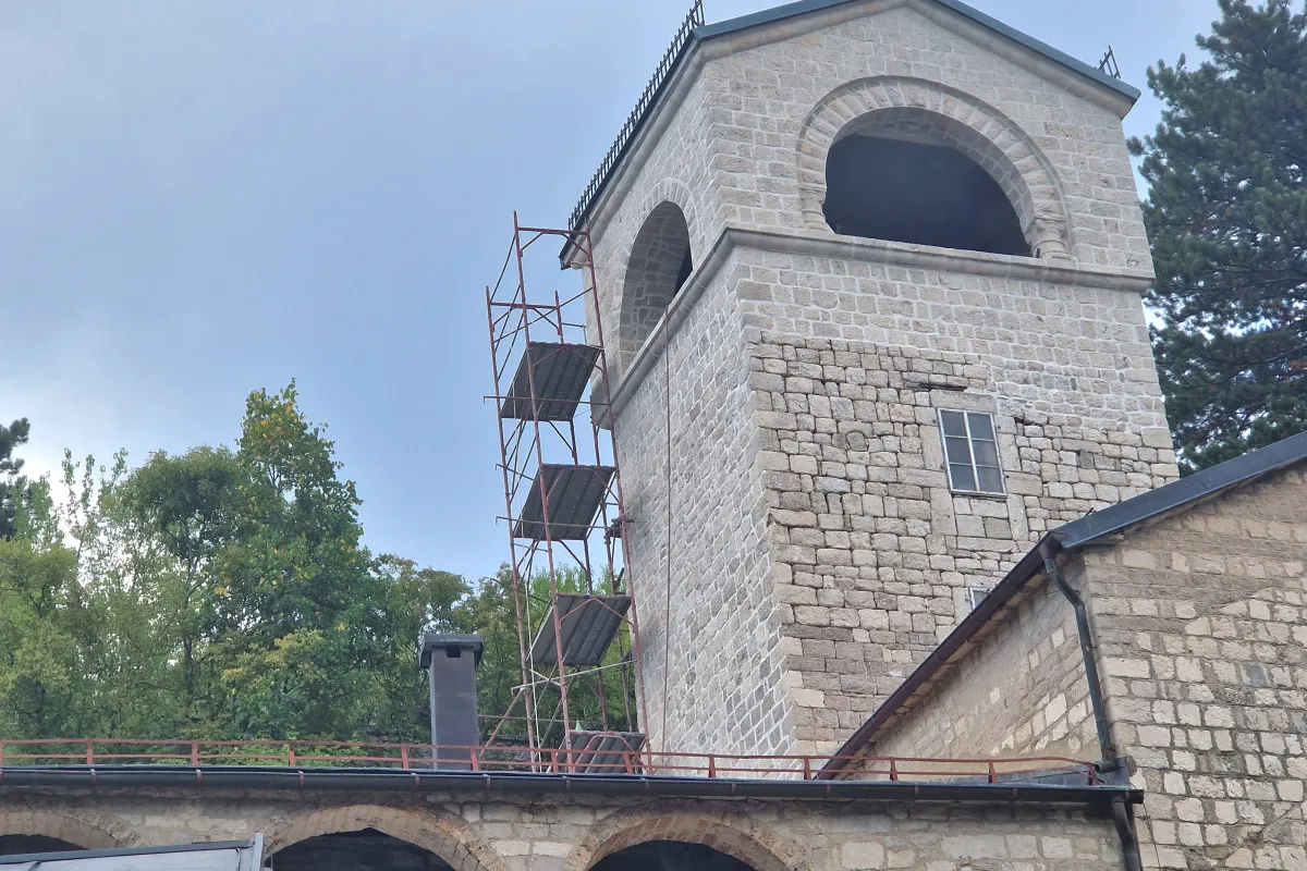 Radovi na Cetinjskom manastiru (Foto: Cetinjski list)