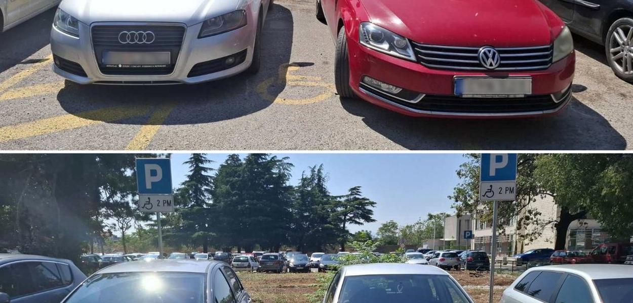 Nepropisno parkiranje u krugu KCCG (Foto: KCCG)