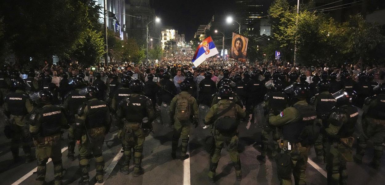 Sa protesta u Srbiji, 15. avgust 2025. (Foto: Darko Vojinović)