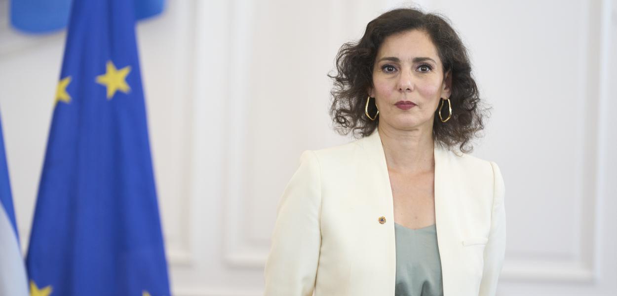 Nadja Lahbib (Foto: AP photo/Petros Giannakouris)