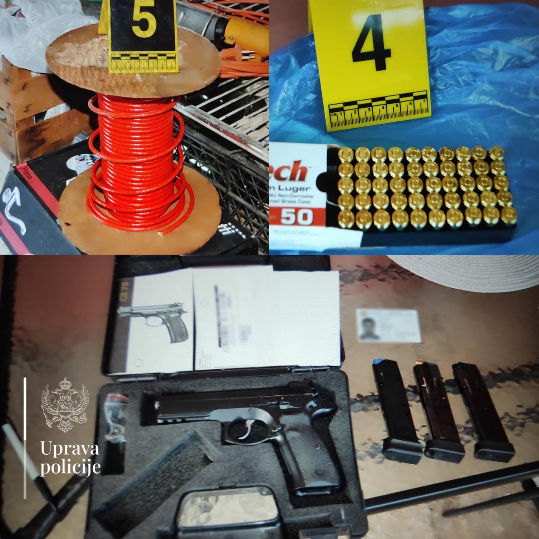 Oduzeto oružje i municija (Foto: Uprava policije)