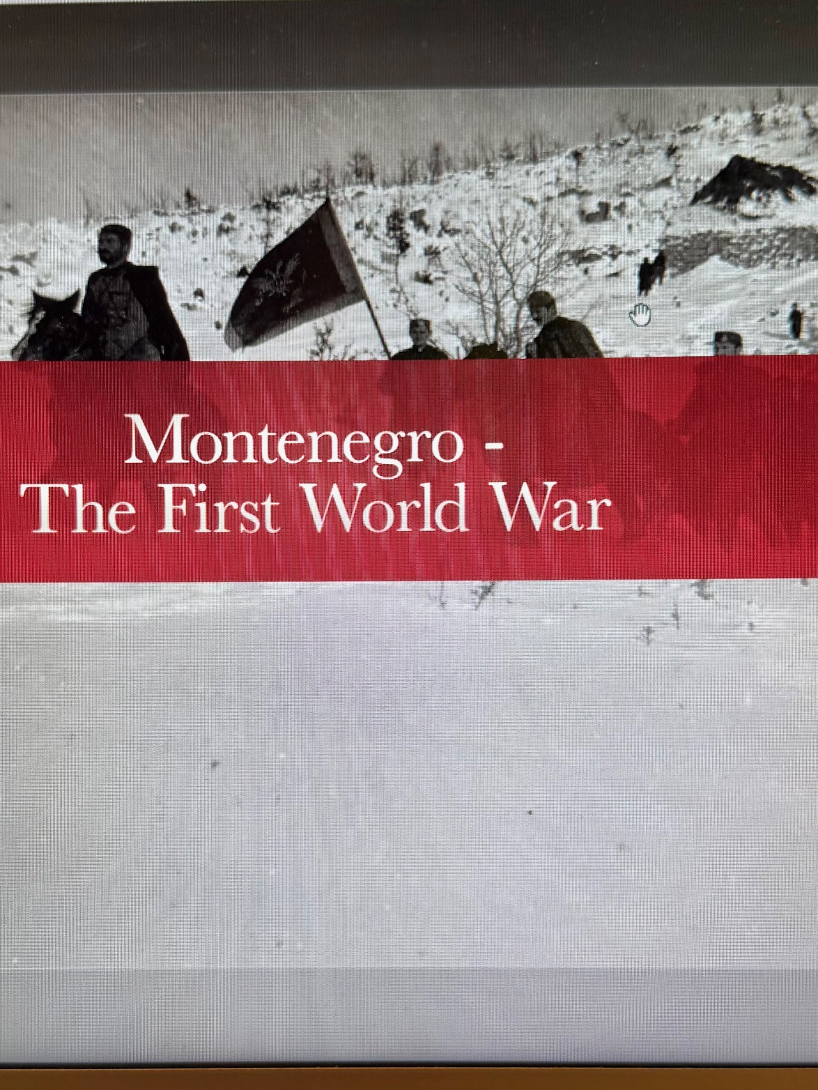 montenegro first world war