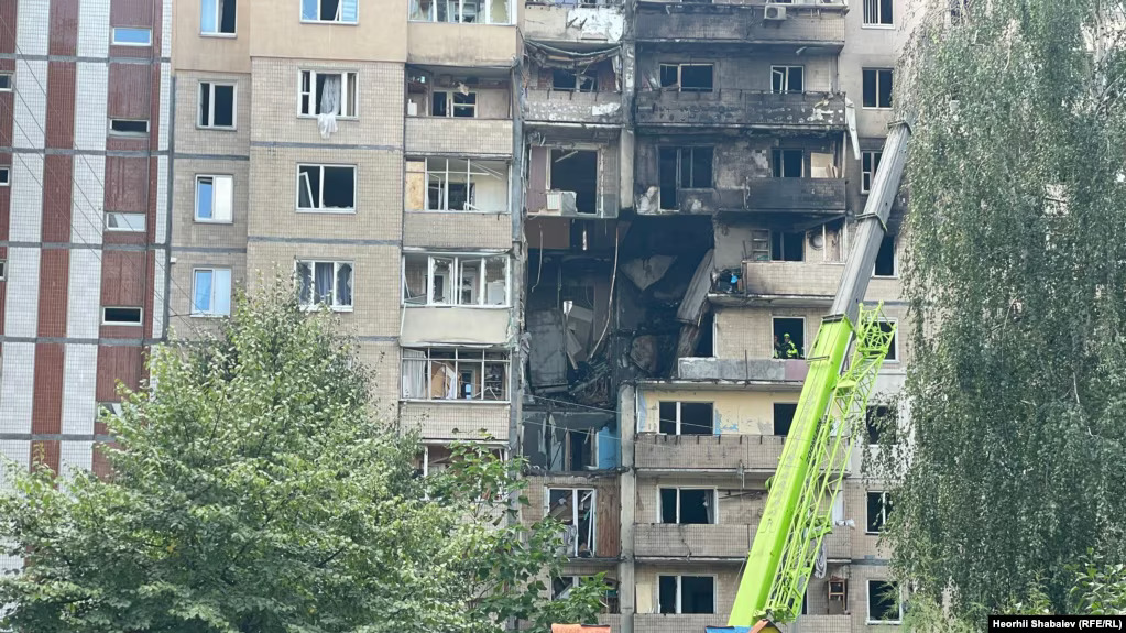 Posljedice napada ruskog drona na Kijev (arhivska fotografija) (Foto: Heorhii Shabalev (RFE/RL))