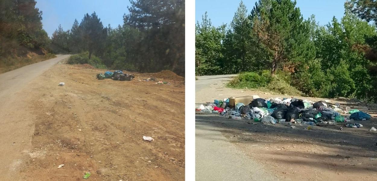 PRIJE I POSLIJE: Uzalud čišćenje (Foto: Radio Petnjica)