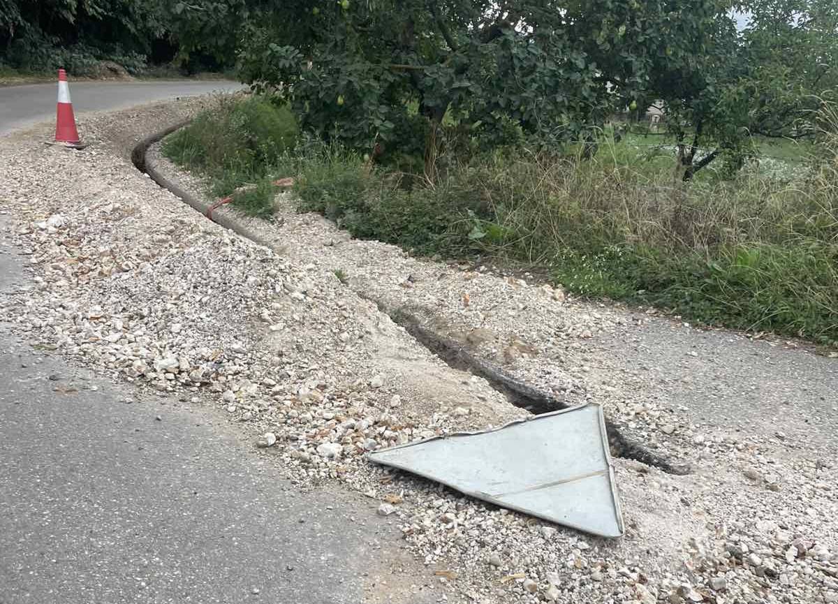 Radovi na Glibavačkom putu stoje danima (Foto: onogost.me)